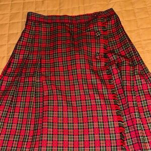Vintage 1990s David Brooks plaid skirt